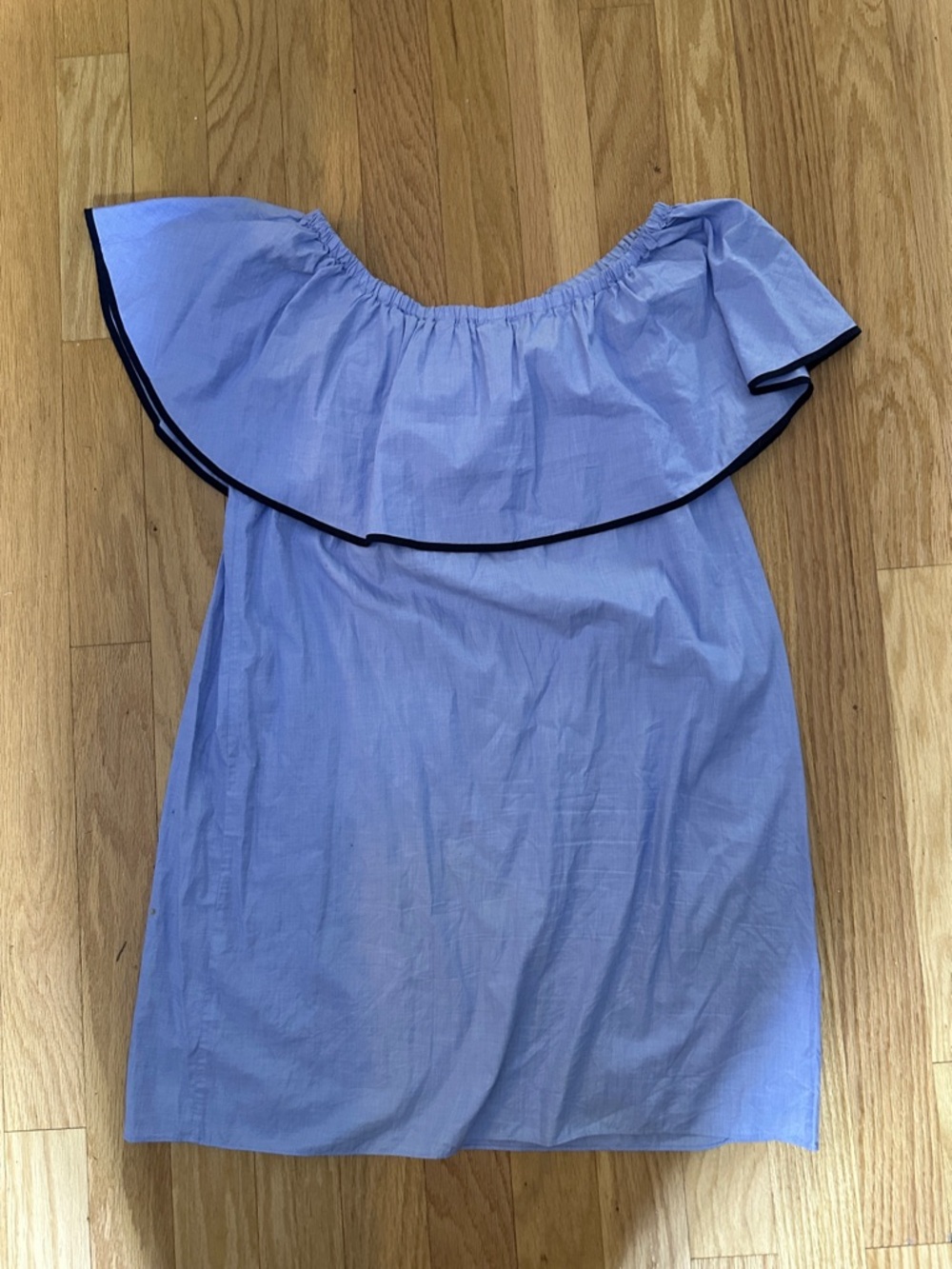 J. CREW OFF SHOULDER RUFFLE DRESS MEDIUM - Picture 7 of 8